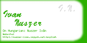 ivan nuszer business card